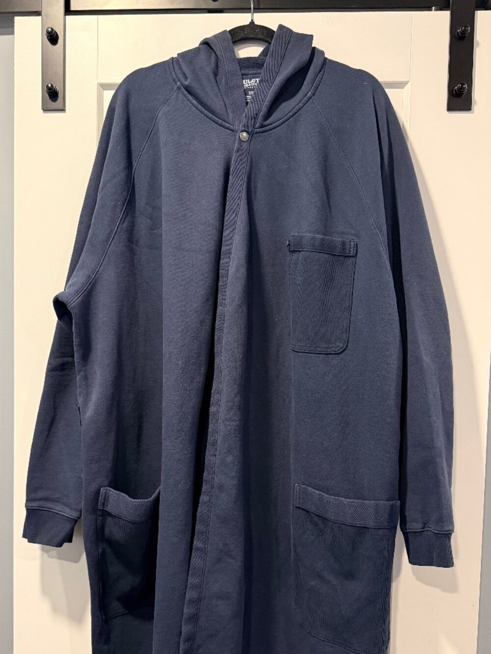Duluth Trading Navy Blue Oversized Sweatshirt Robe Men's XXL